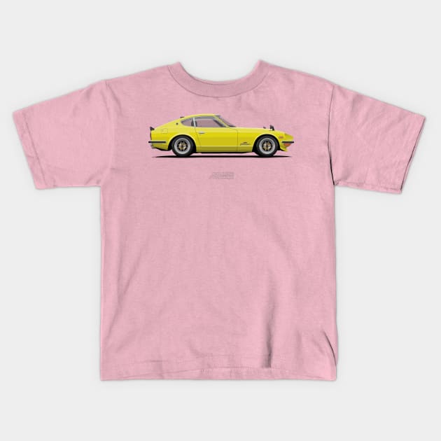 Fairlady 240Z Yellow Kids T-Shirt by ARVwerks